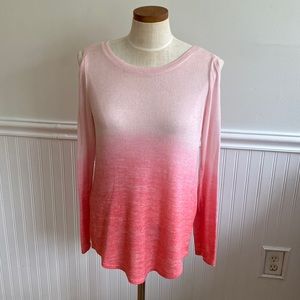 5 for $20! Pink Ombré Cold Shoulder Sweater